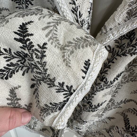 coldwater creek embroidered jacquard blazer womens large ivory black floral - Picture 9 of 15